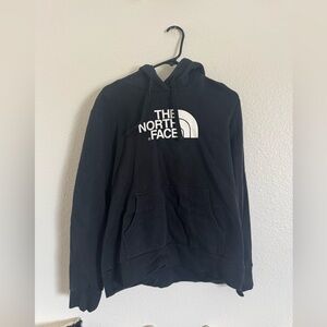 The North Face Black Hoodie with White Logo